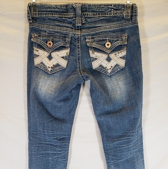 NYC Hydraulic Medium Washed Denim Capris Sz 2 - Picture 1 of 6